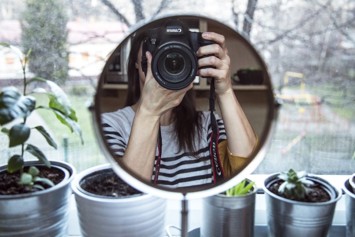 mirror, camera, canon